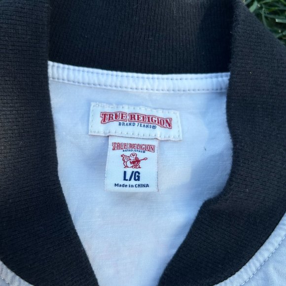 True Religion Floral Bomber Jacket Womens Large - Picture 7 of 12